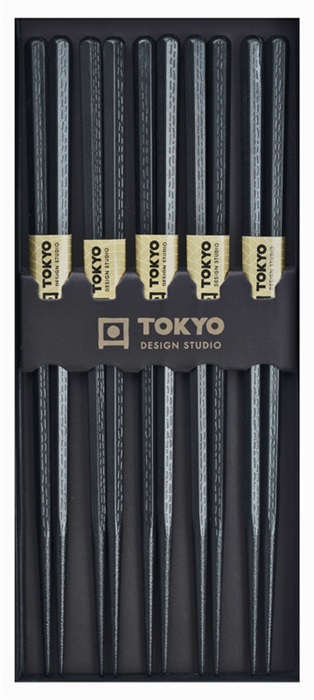 Tokyo Design Studio - Chopsticks Giftbox - Fiberglass - Pentagon - 5 pieces  ⋆ The Oriental Shop