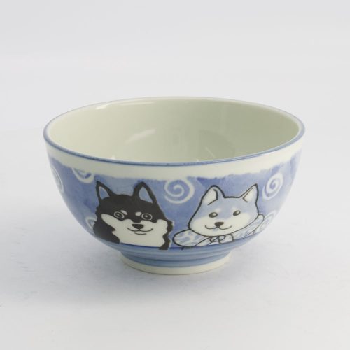 Tokyo Design Studio – Kawaii – Rijstkom – Shiba Hond – Blauw – 16×8cm 600ml