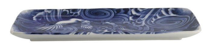 Tokyo Design Studio – Japonism Crane – Rechthoekigbord – Blauw – 28.5x14x2.5cm