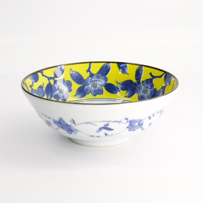 Tokyo Design Studio - Tsubaki - Ramen Bowl - Geel/Blauw - 20,5x7,8cm - 1000ml