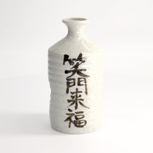 Sake Fles - Wit - Deco - Shomon Raifuku - 20cm