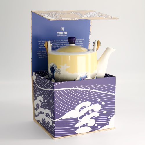 Tokyo Design Studio – Kawaii – Hokusai - Theepot inclusief geschenkdoos - 0,8L