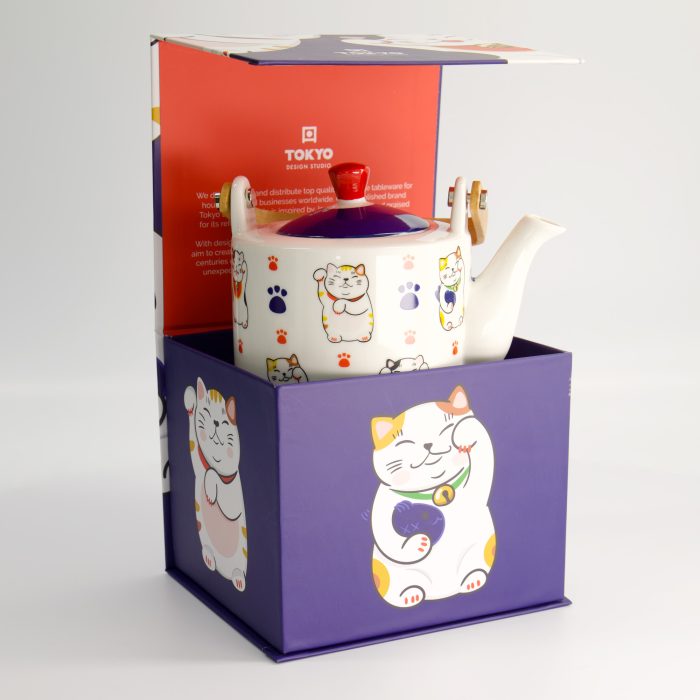 Tokyo Design Studio - Kawaii - Lucky Cat - Theepot - Giftset - 0,8lt