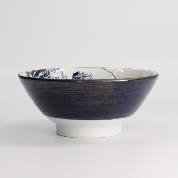 Tokyo Design Studio - Ramen Bowl - Hokusai - 17x8cm - Blauw/Wit