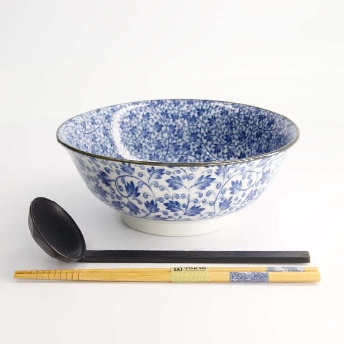 Tokyo Design Studio - Ramen Bowl - 3pcs - Giftset - Karakusa - 20.5x8cm - 1200ml