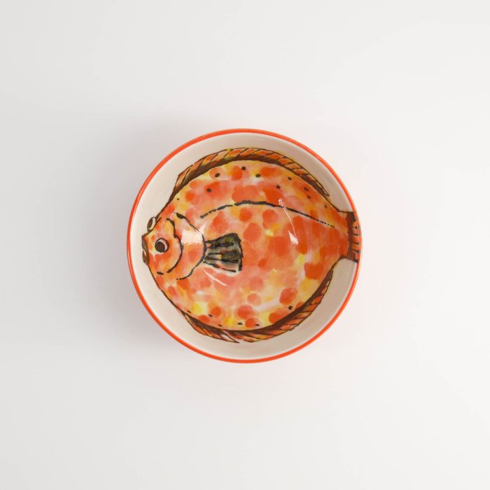 Tokyo Design Studio - Seafood - Rijstkommen - Schol - Rood - 11.2x6.2cm - 300ml