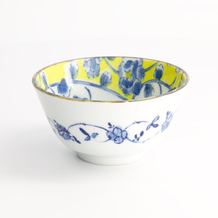 Tokyo Design Studio - Botan - Rijstkom - Geel/Blauw - 12x6.4cm