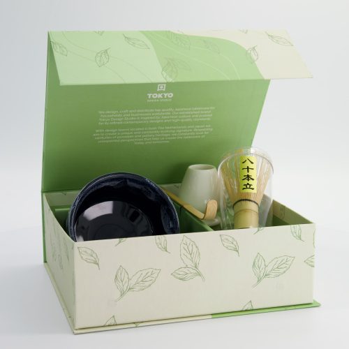 Tokyo Design Studio - Matcha Giftset - Kanegin Groen/Donkerblauw - 11x8cm - 4-delig