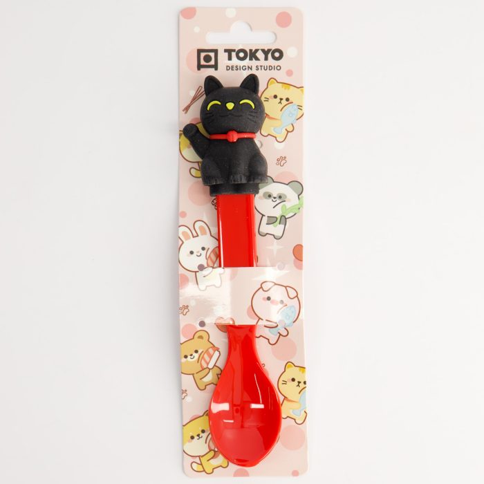 Children's Cat Spoon - Black - 16.5 cm