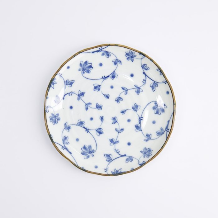 Tokyo Design Studio - Natsu - Karakusa - Dessert Plate - Blue/White - 16.5x2cm - Image 2