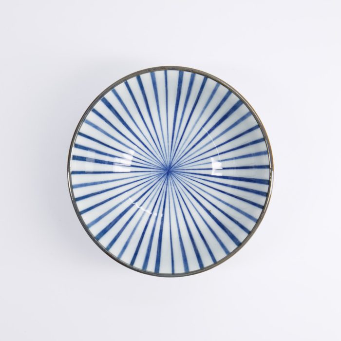 Tokyo Design Studio - Natsu - Tokusa - Tayo Bowl - Blue/White - 15.2x6.7cm - Image 2