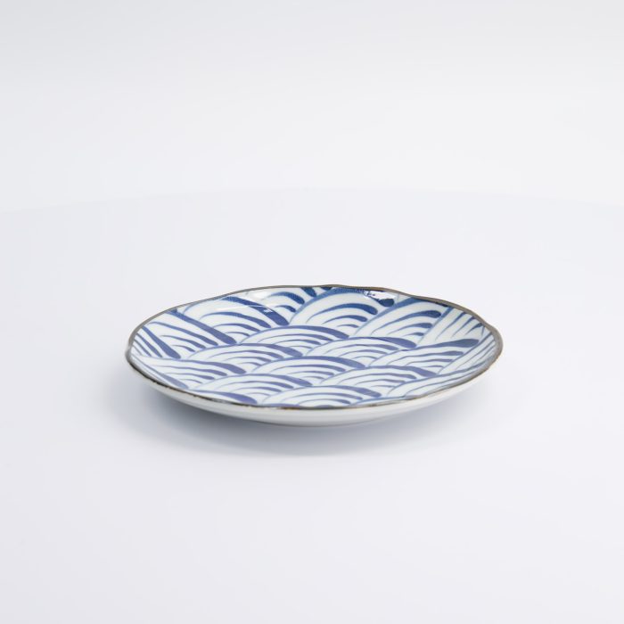 Tokyo Design Studio - Natsu - Nami - Gebaksbord - Blauw/Wit - 16.5x2cm