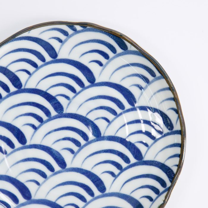 Tokyo Design Studio - Natsu - Nami - Cake Plate - Blue/White - 16.5x2cm - Image 4