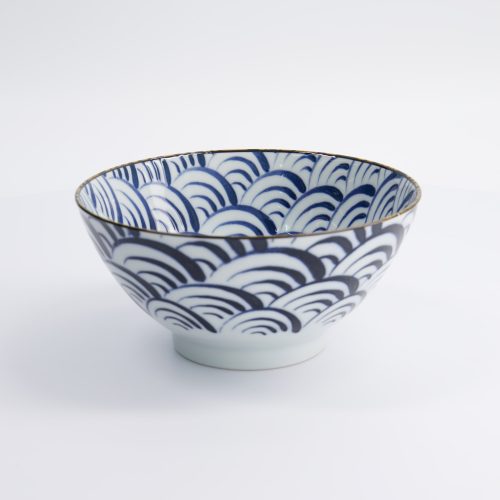 Tokyo Design Studio - Natsu - Nami - Kom - Blauw/Wit - 17.8x9.5cm