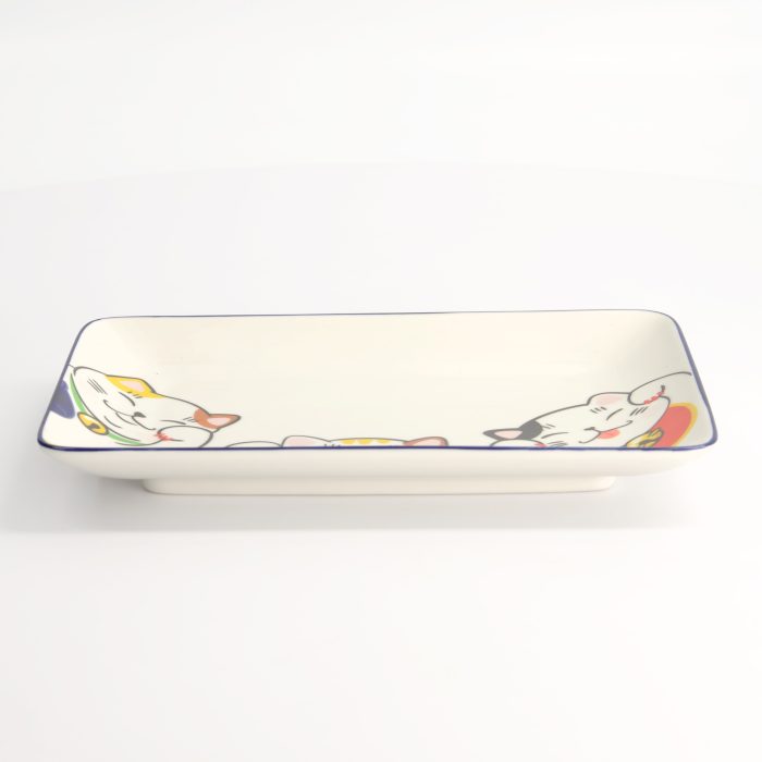 Tokyo Design Studio - Kawaii - Lucky Cat - Sushi Bord - 21x13.5cm - Wit