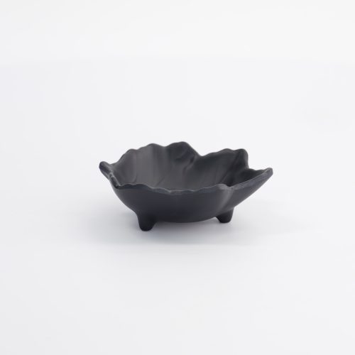 Tokyo Design Studio - Iwate Black - Sauce Dish - Leaf Shape - 10x8x3cm - 55ML