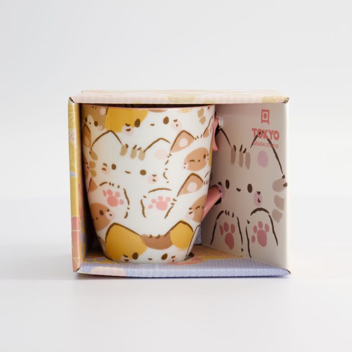 Tokyo Design Studio - Kawaii - Mug with Giftbox - Cat - Pink - 8.5x10.2cm - 380ml - Image 4