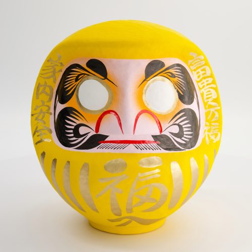 Gele Daruma pop - 40 cm